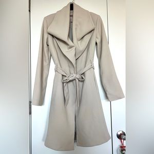 Belted coat size S beige